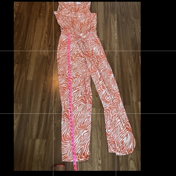 Calvin Klein Women’s Orange Printed Swirl Jumpsuit - Picture 16 of 16